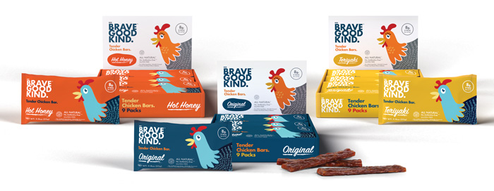 Packaging with chicken illustration