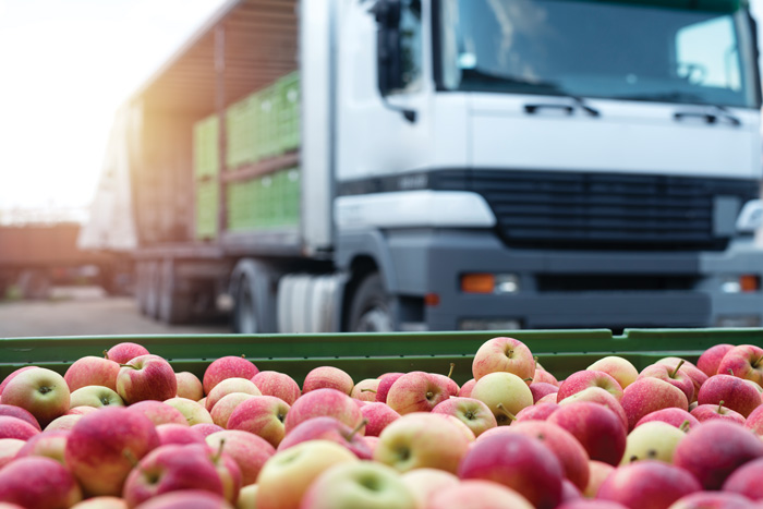 apples and truck