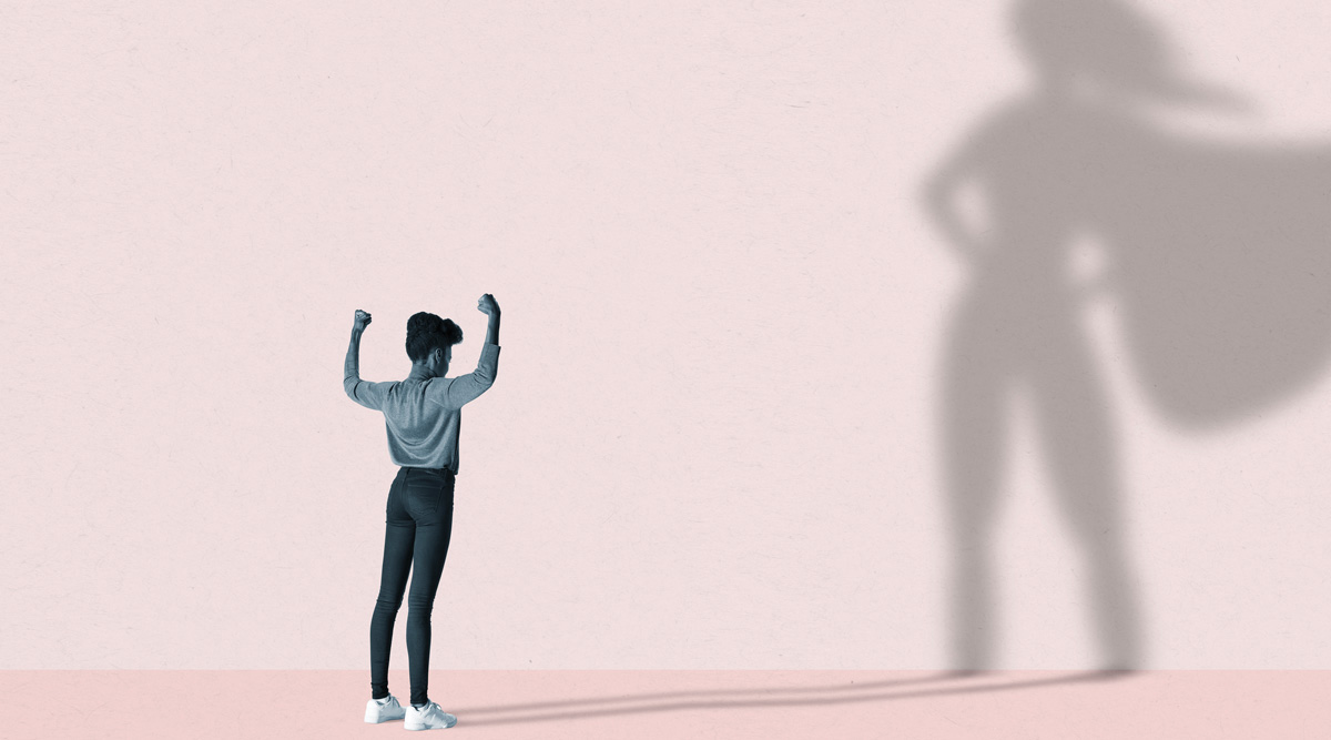 woman feeling strong