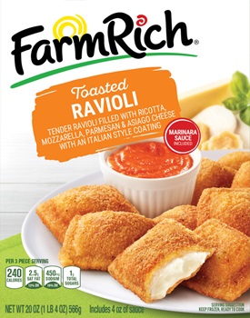 Farm Rich Toasted Ravioli with marinara dipping sauce
