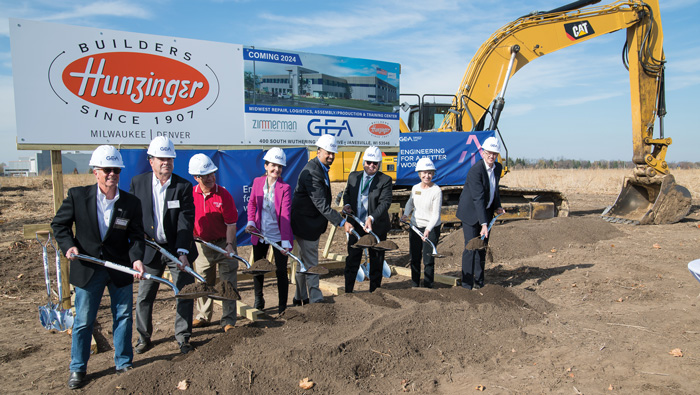 GEA new repair, logistics, assembly, production, and training facility in Janesville, Wis., in November 2022.