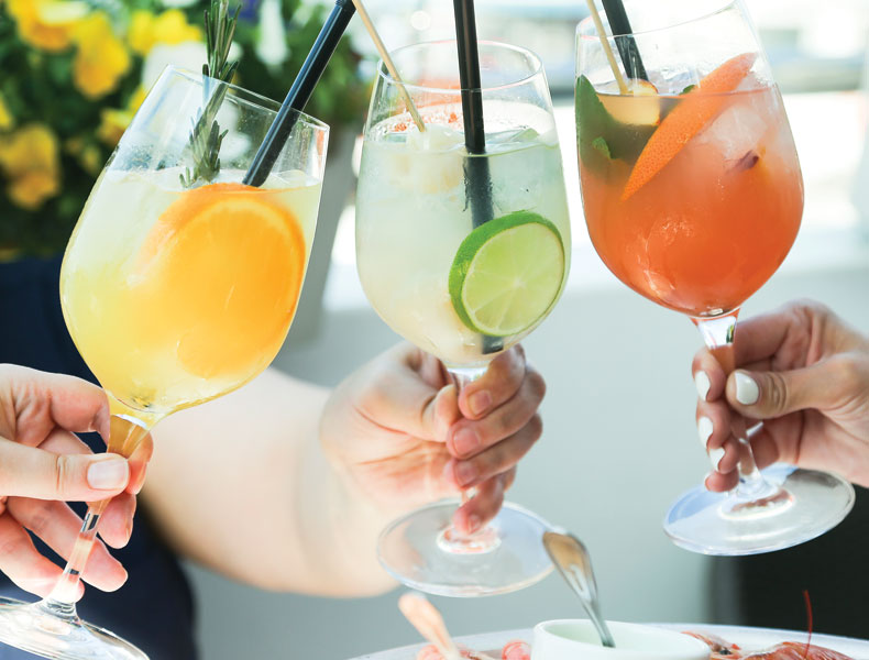 Cheering with cocktails