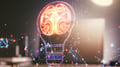 Creative light bulb with human brain hologram on modern laptop background, artificial Intelligence and neural networks concept. Multiexposure.