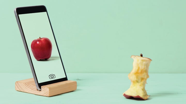 Apple core photo on phone of what they really are.