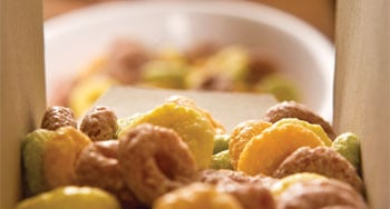 Inside a cereal box