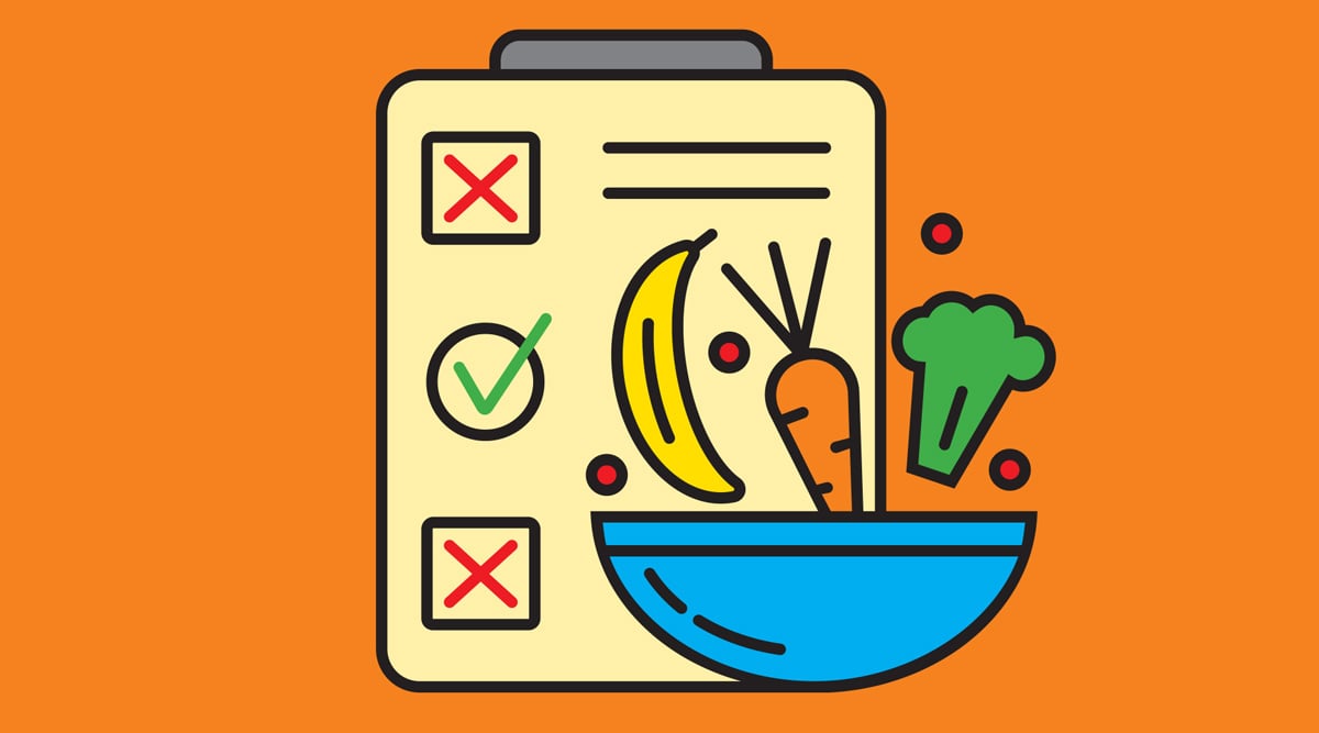 Vegetables and checklist