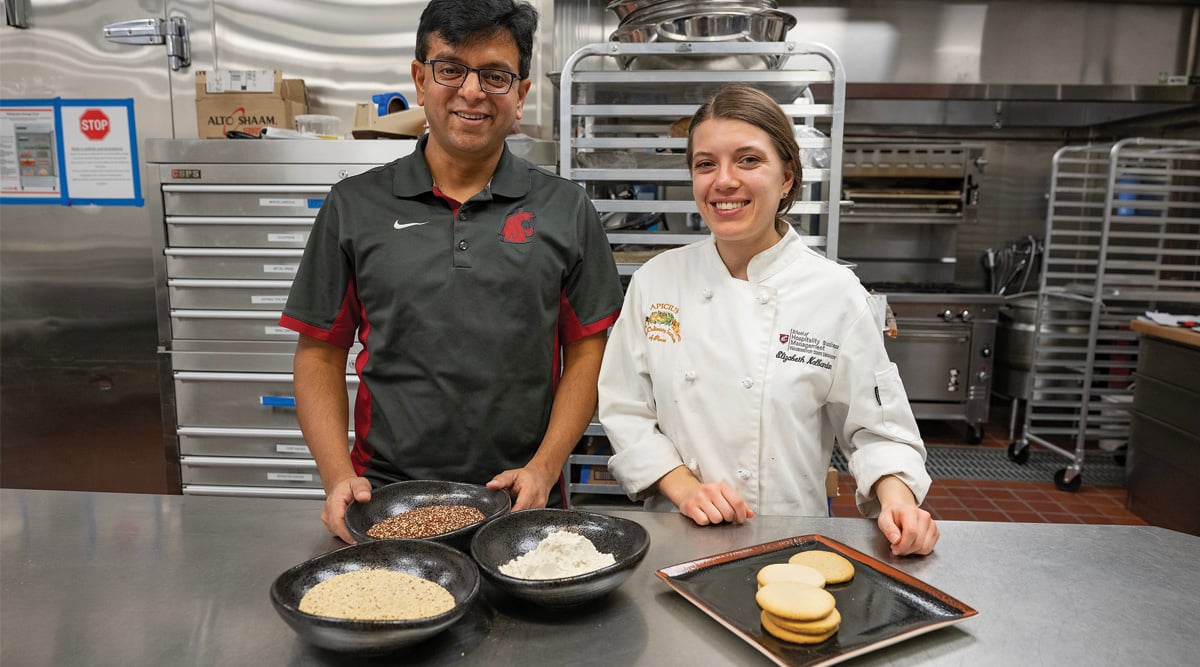 Girish Ganjyal and PhD student Elizabeth Nalbandian