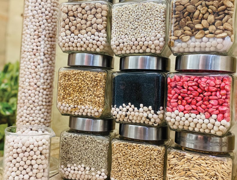 Drying Beads with seeds.