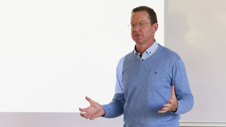 Gunnar Sigge, PhD, associate professor and head of the Department of Food Science lectures at Stellenbosch University in South Africa.
