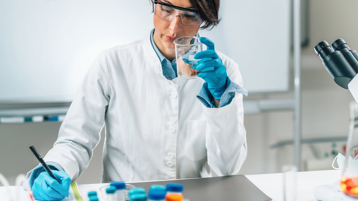 Sensory Analysis of Sea Fish Sample in a Test Tube