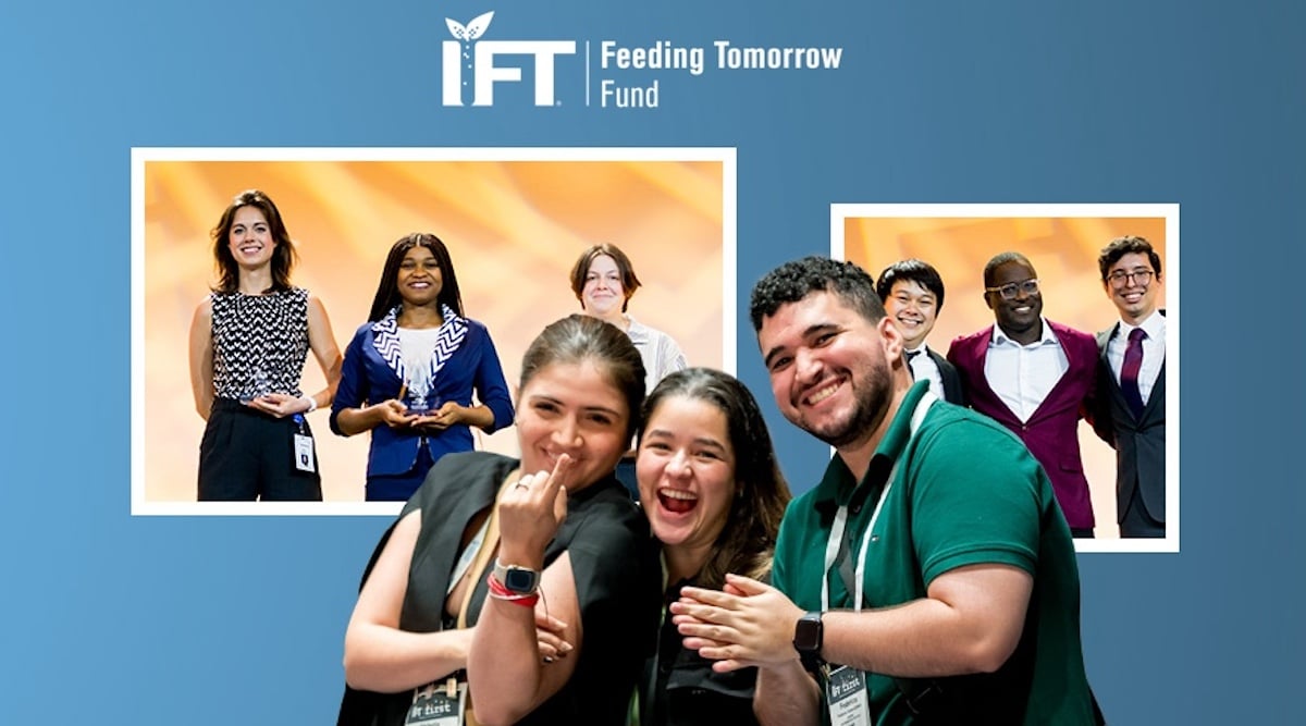 IFT Feeding Tomorrow Fun. Students celebrating at IFT FIRST