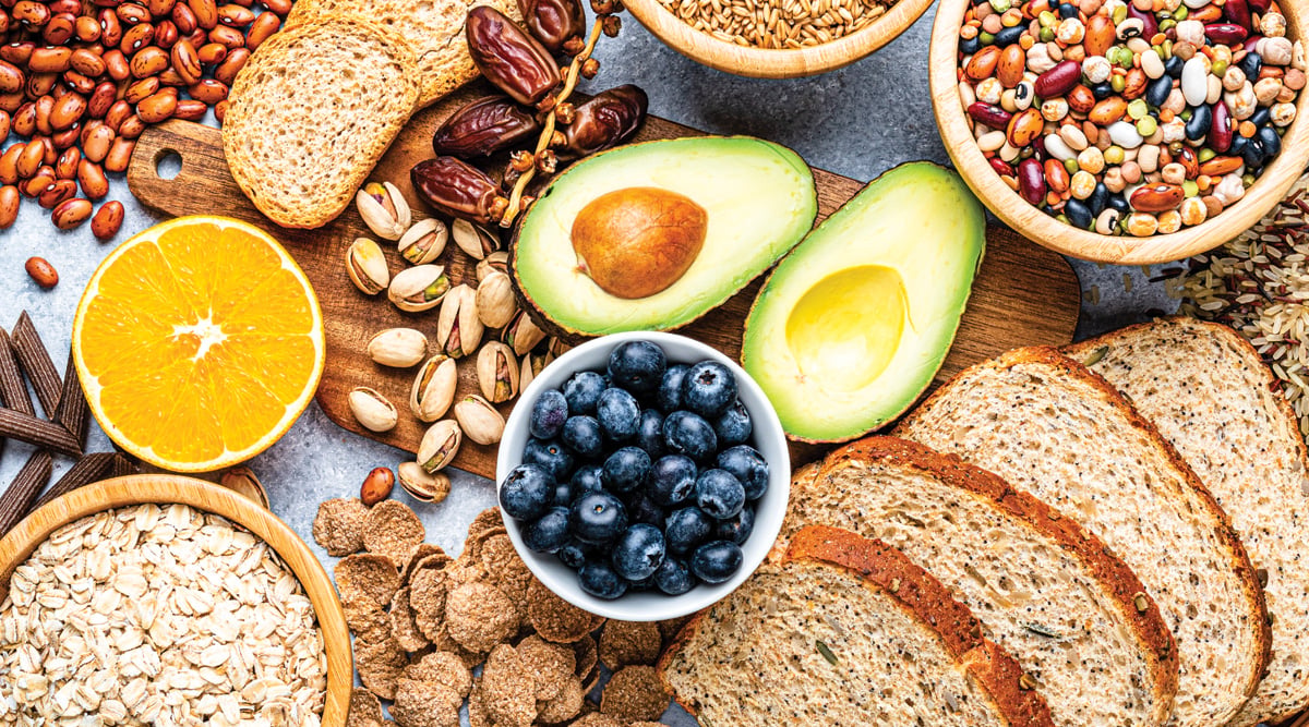 Group of food with high content of dietary fiber.