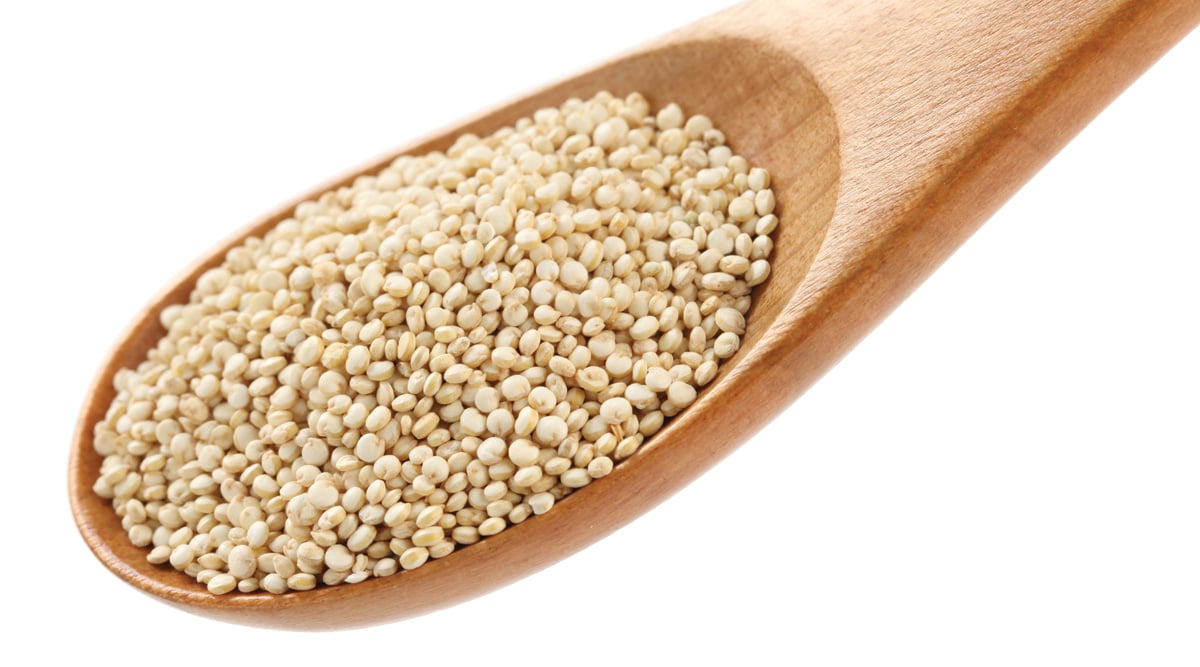 Quinoa in Wooden Spoon
