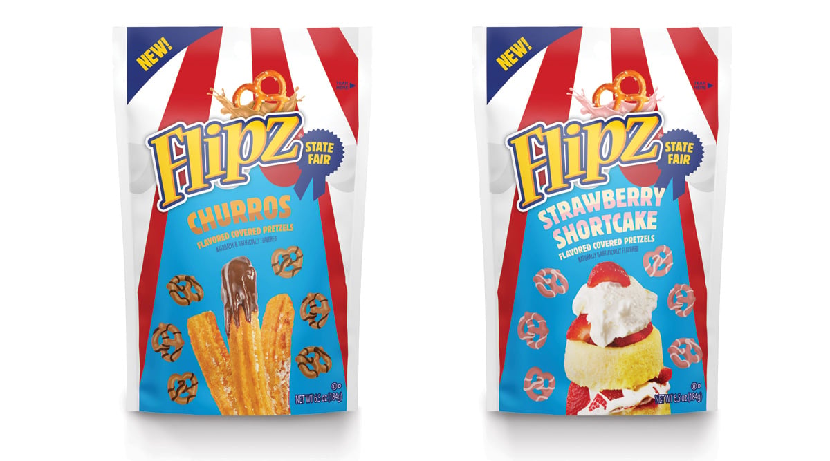 Flipz State Fair Churros and State Fair Strawberry Shortcake pretzel treats