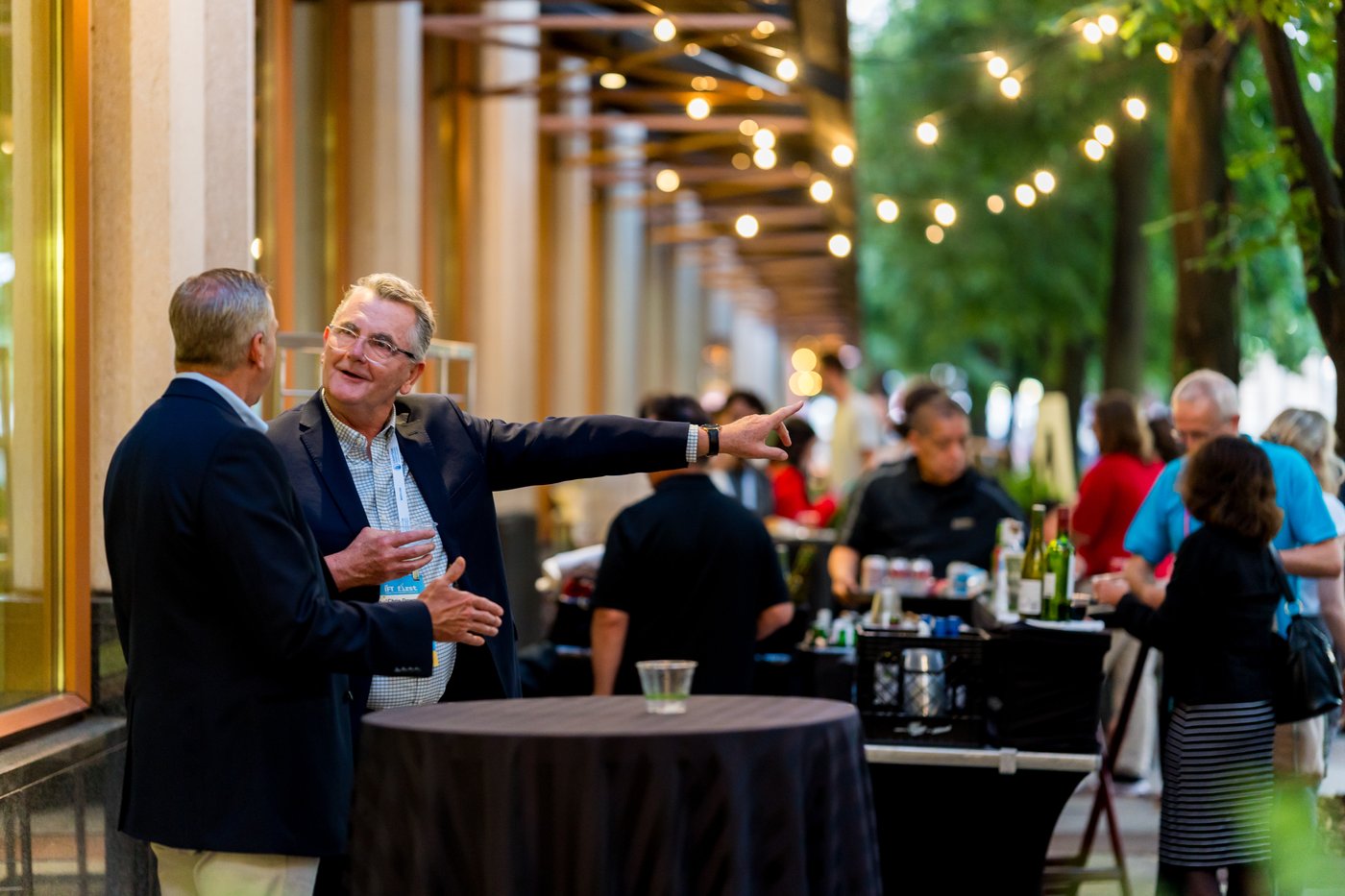 two men at an outdoor event