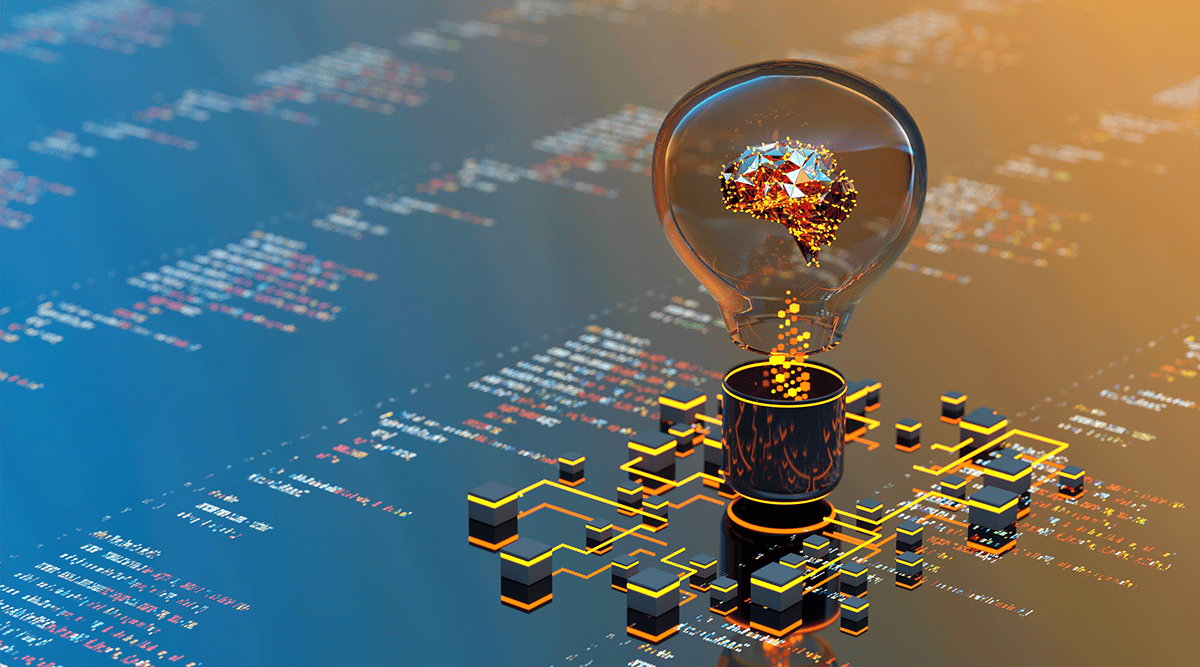 an AI image on a colorful background