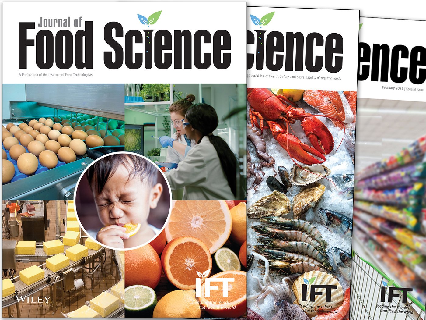 Several recent Journal of Food Science covers