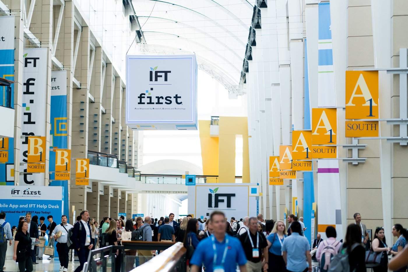Attendees at IFT FIRST expo at McCormick Place in Chicago