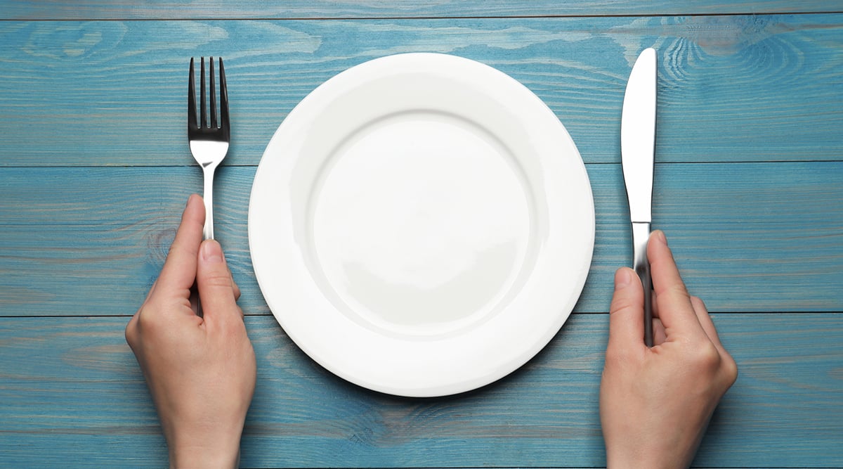 plate with fork and knife