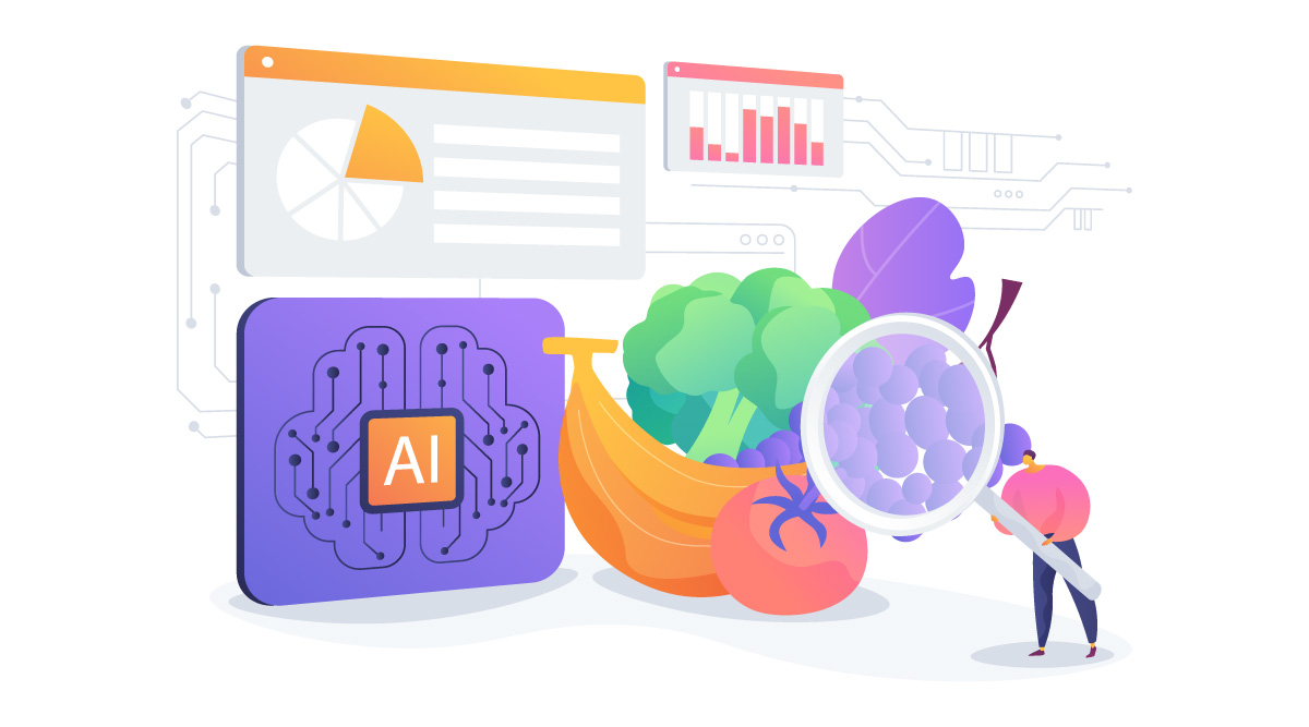 AI Analysis of Ingredients concept Illustration