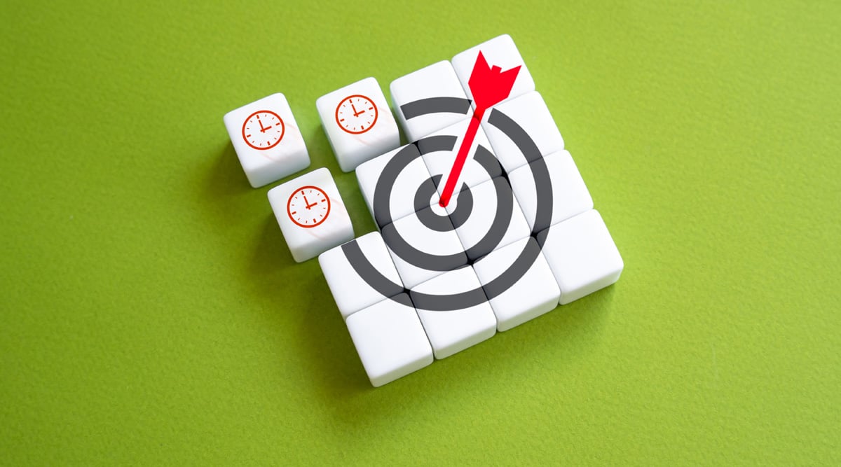 Time elapses in achieving the goal