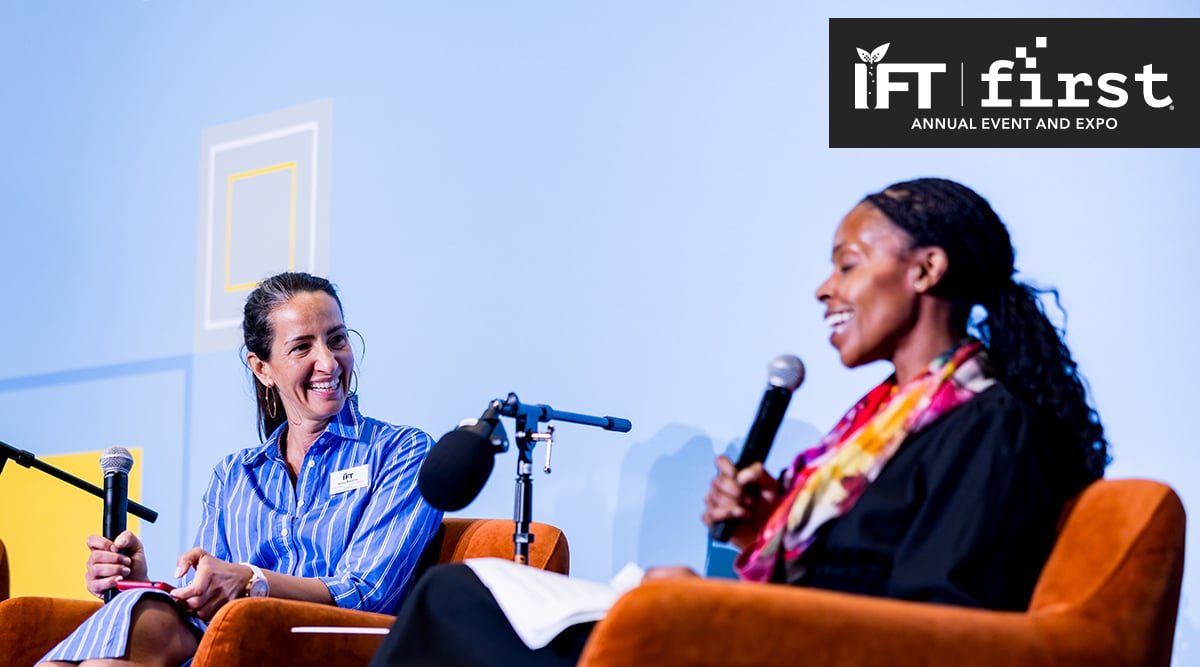 From left: Anna Rosales (IFT) and Dana Thomas (Rockefeller Foundation)