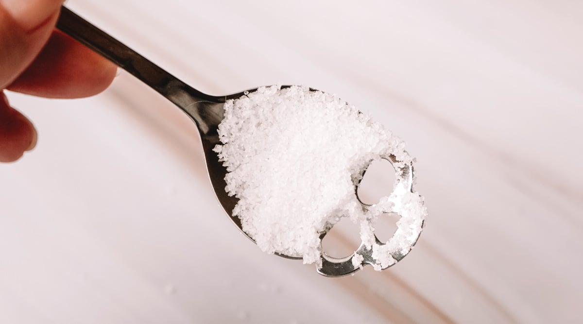 Conceptual image about the risk for health of food additives.