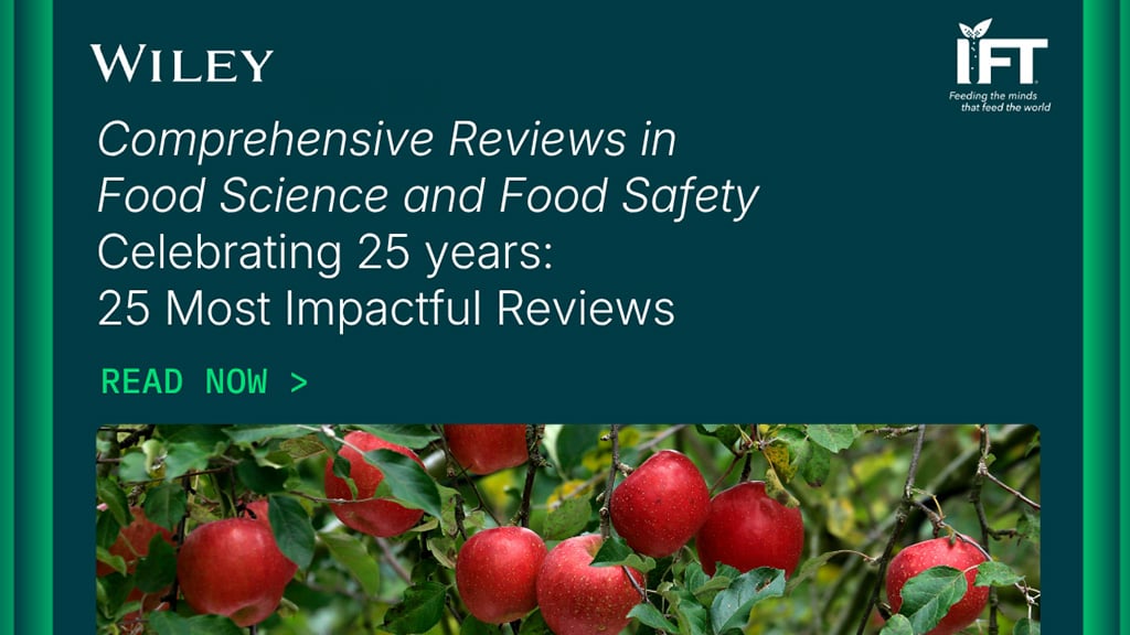 Wiley Comprehensive Reviews in Food Science and Food Safety Celebrating 25 years: 25 Most Impactful Reviews. Red apple tree.