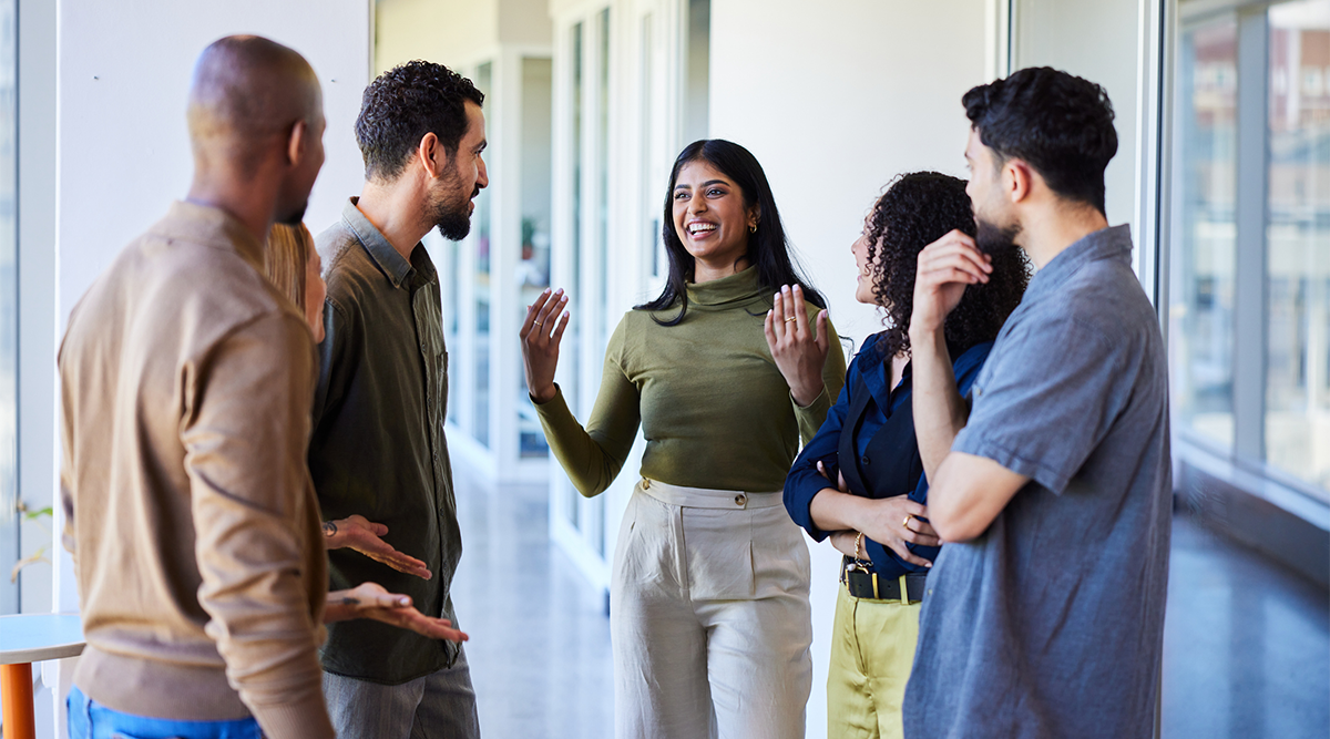 Young professionals networking