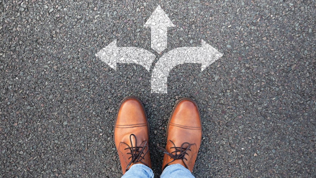 Facing a choice, which way forward in your career?