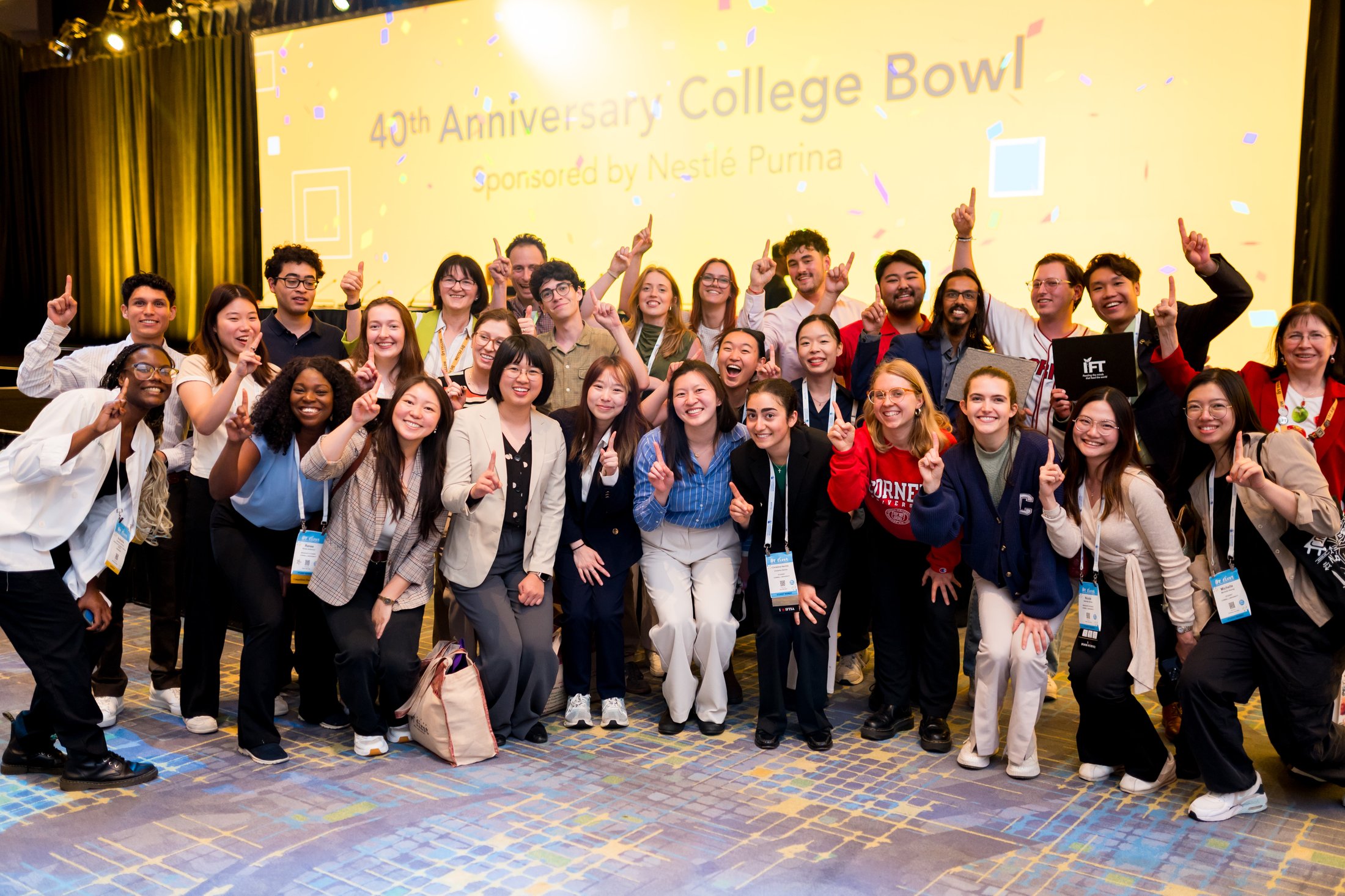 student teams celebrating at IFT FIRST