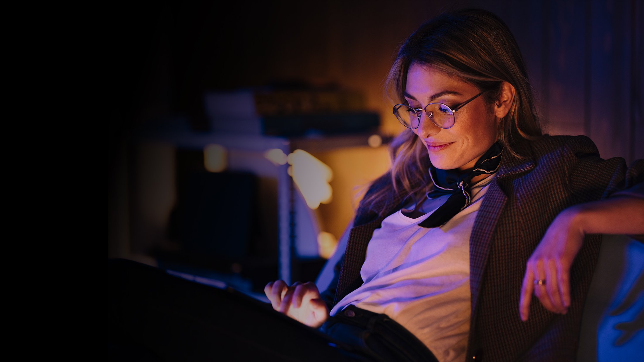 woman doing research on her computer