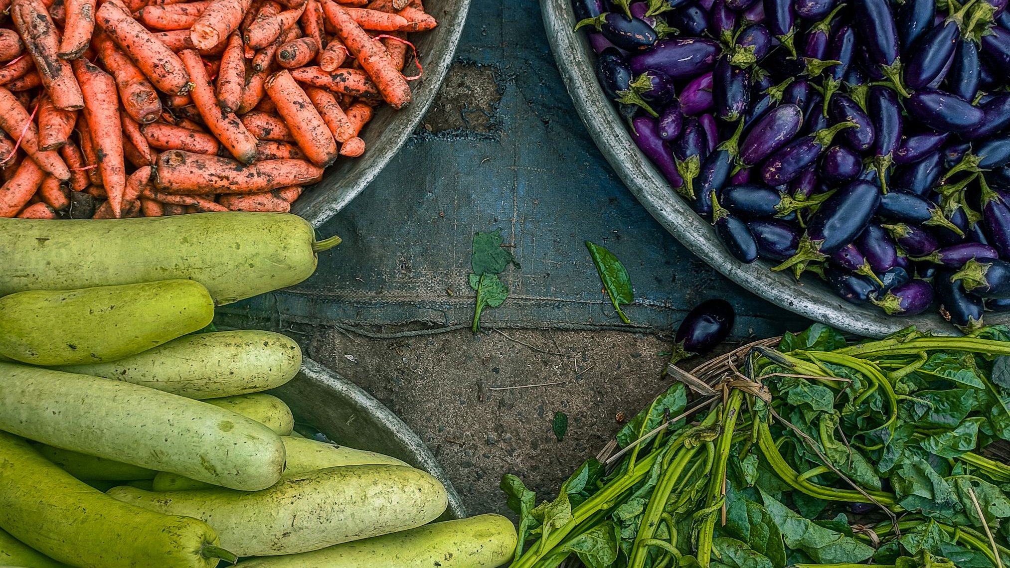 Variety of colorful, fresh produce