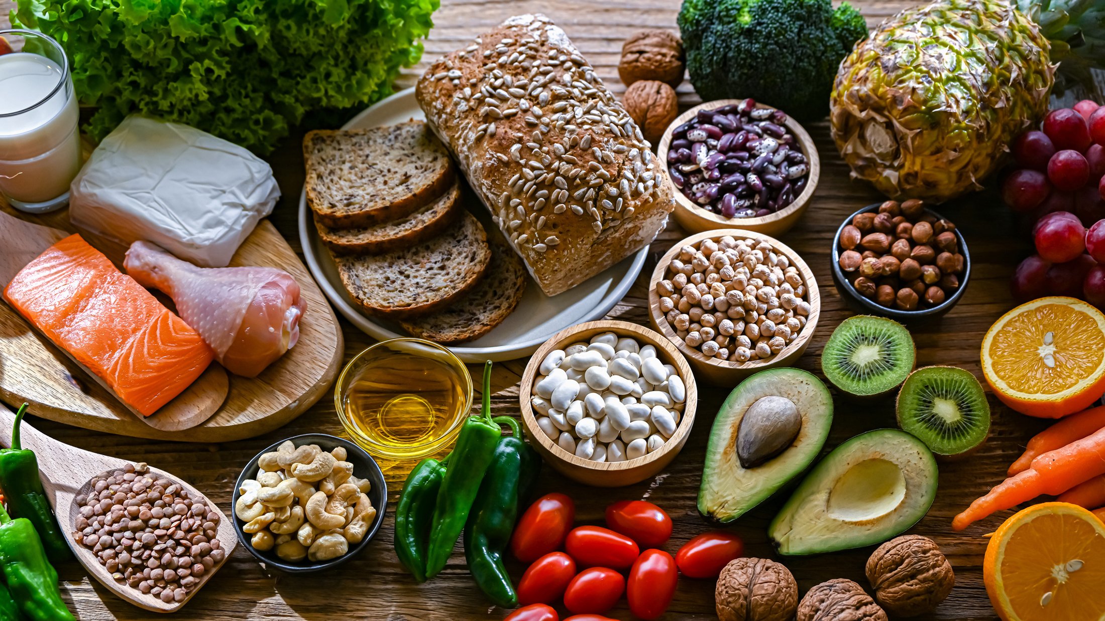 variety of foods