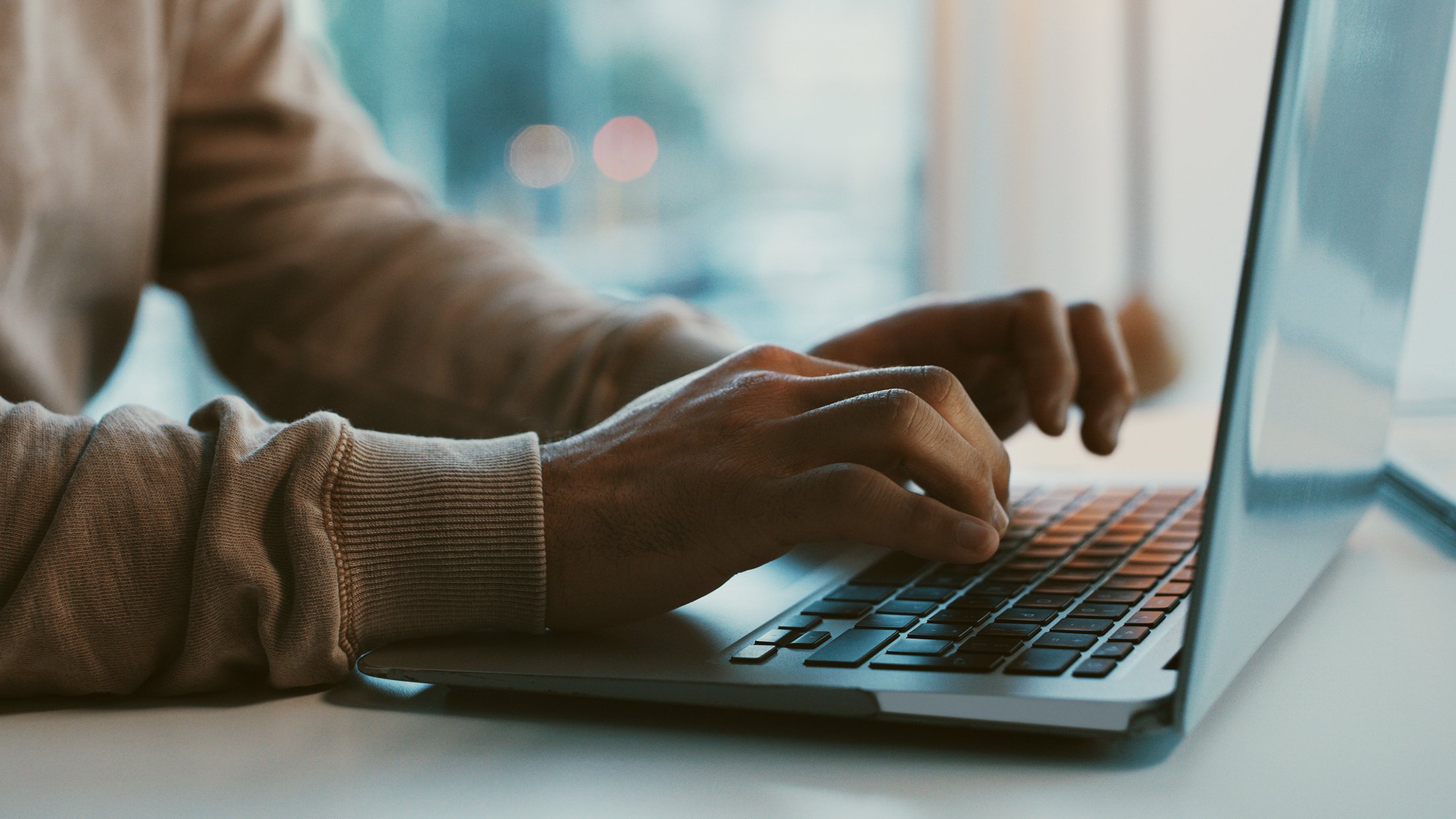 person on laptop
