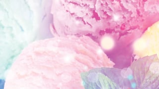 Closeup scoops of ice cream.