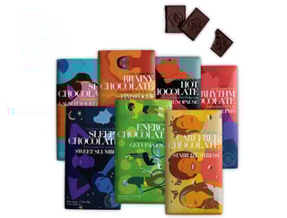 Assorted bars from The Functional Chocolate Company