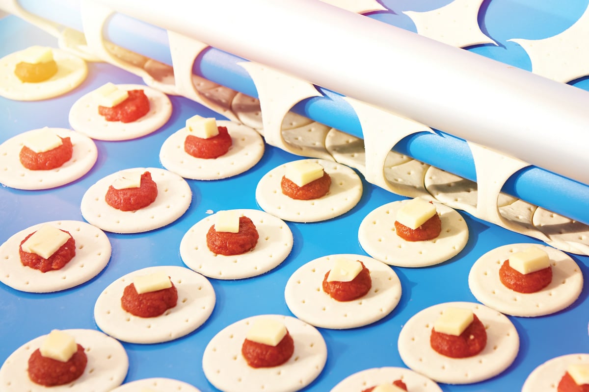 Baking with tomato and cheese.