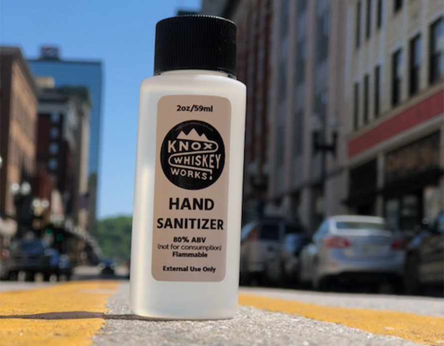 Knox Whiskey Works' hand sanitzer