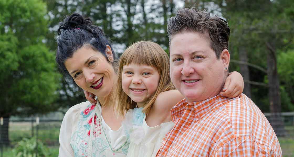 Chef Jennifer Johnson (right) and her family