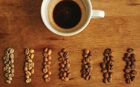 Roasted coffee beans