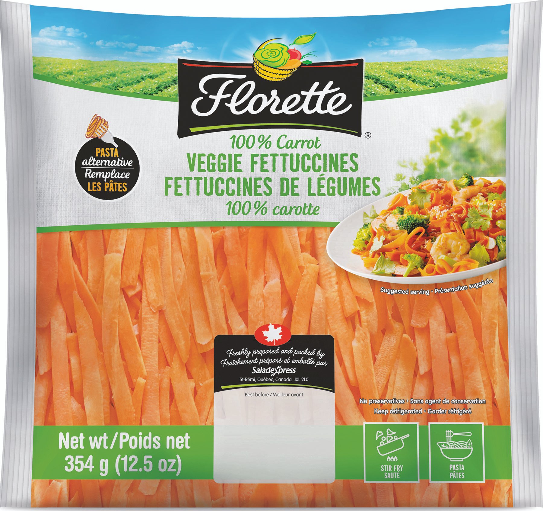 Veggie Fettuccine Carrot