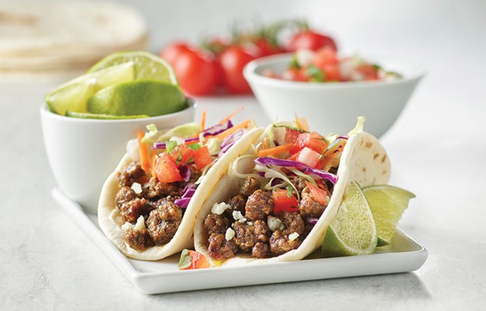 No meat street tacos