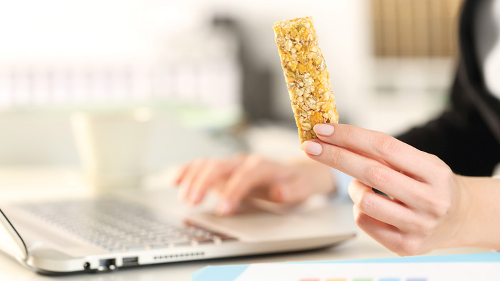 Snack and laptop