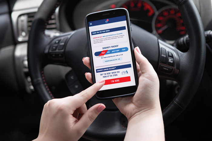 Sidebar - Dominos carside delivery app
