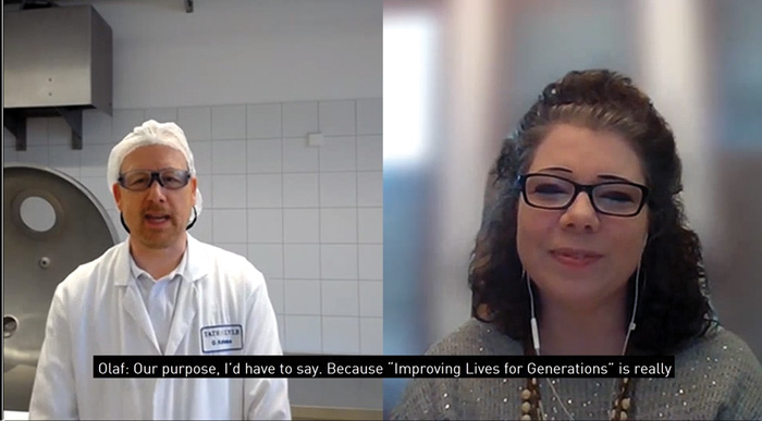 Video screen with Tate and Lyle