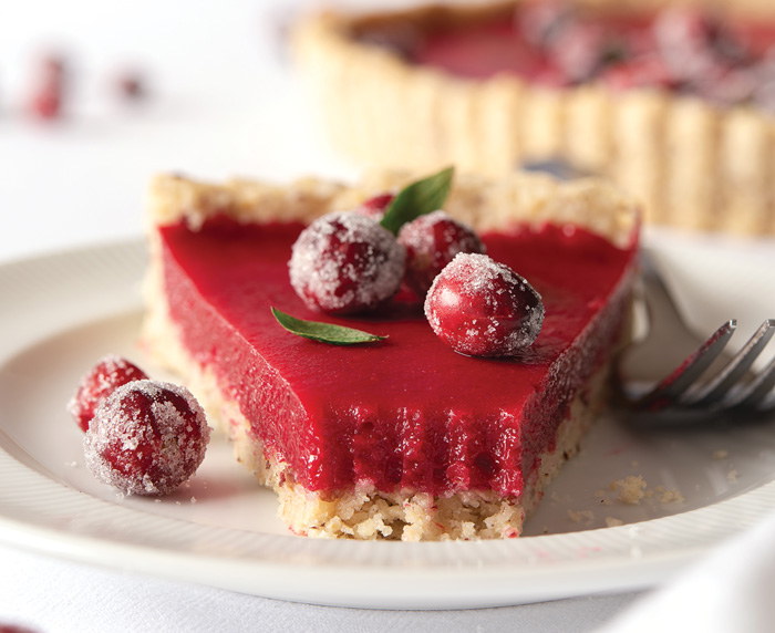 Strawberry Cranberry tart slice