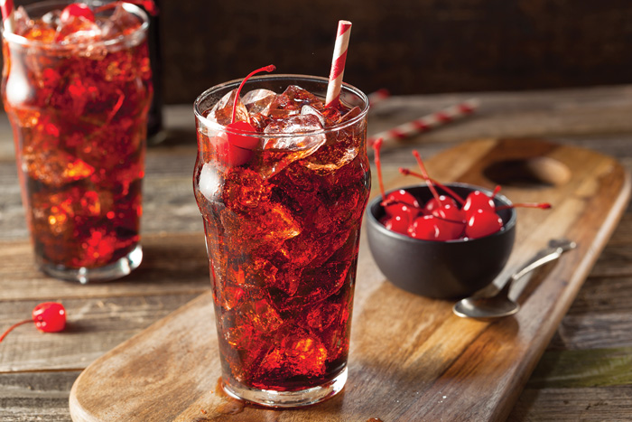 Glass of Coke with ice