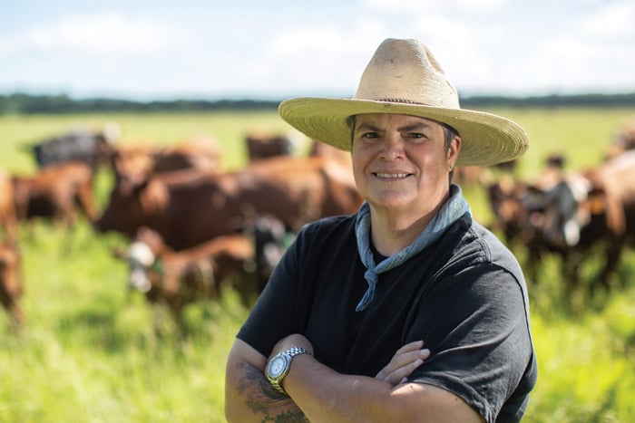 Donna Kilpatrick with hat - Heifer International