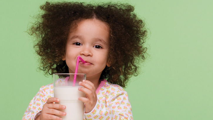 Child drinking milk